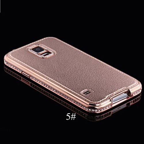 Shengo S5 G900 Taşlı Arka Kapak ve Bumper Diamond Series Rose Gold