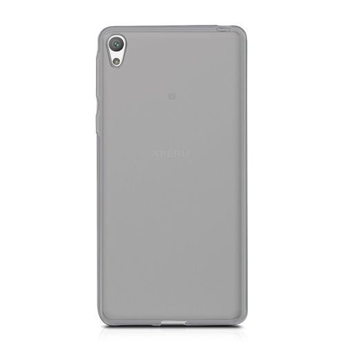 Sony Xperia E5 Kılıf Soft Silikon Şeffaf-Siyah Arka Kapak