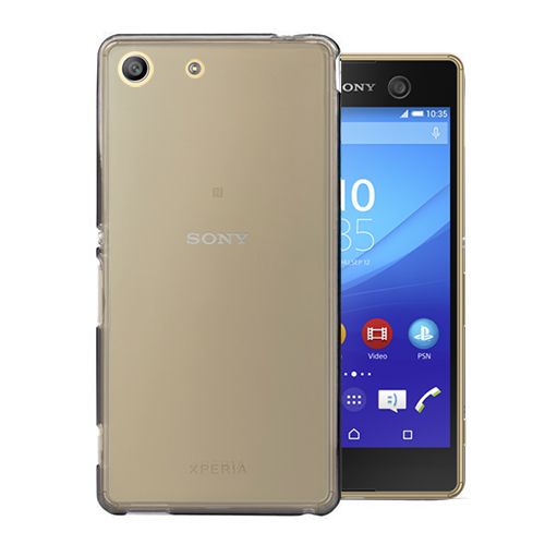 Sony Xperia M5 Kılıf Soft Silikon Şeffaf-Siyah Arka Kapak