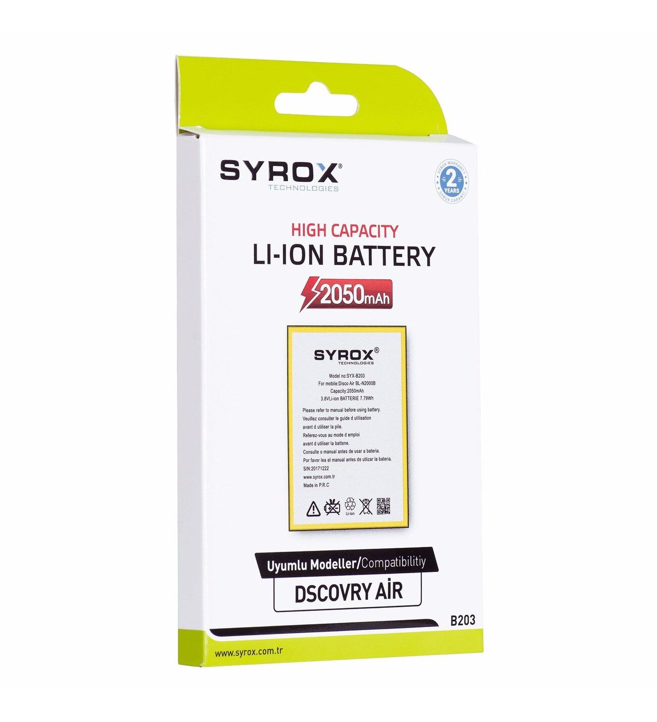 Syrox General Mobile Discovery Air Batarya 2050 mAh B203