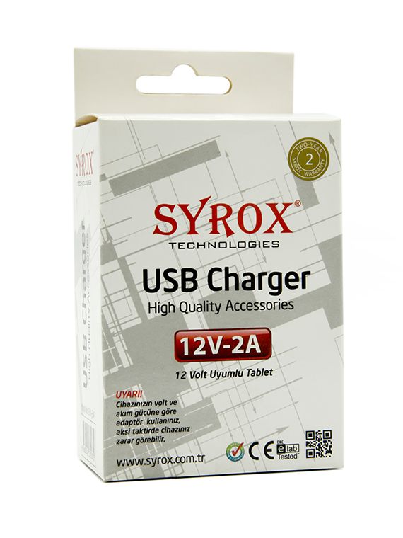 Syrox J34 USB Şarj Adaptörü (Başlık) 12W