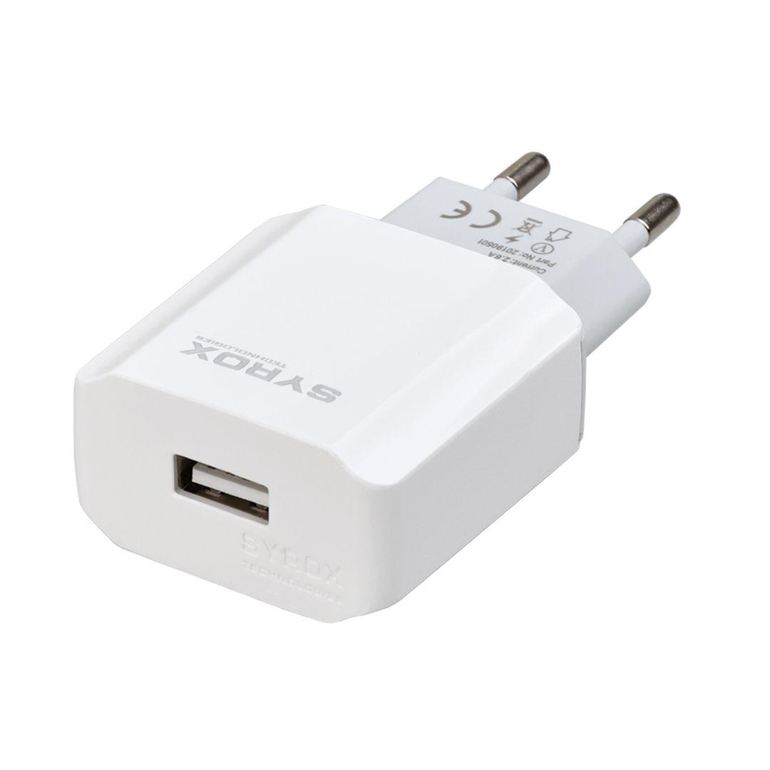 Syrox J51 Hızlı USB Şarj Adaptörü (Başlık) 2.6A - Beyaz