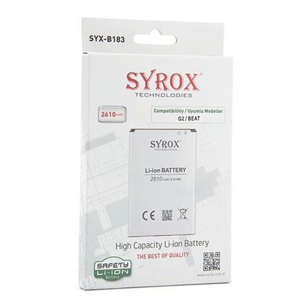 Syrox LG G2 Beat Batarya BL-54SG 2610 mAh B183