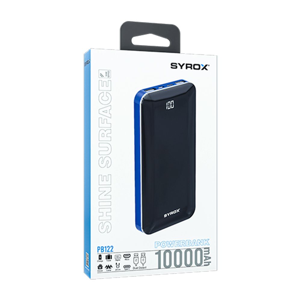 Syrox PB122 10000 mAh Powerbank Led Ekranlı Taşınabilir Batarya