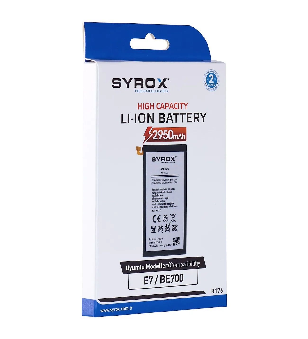 Syrox Samsung Galaxy E7 (E700) Batarya 2950 mAh B176