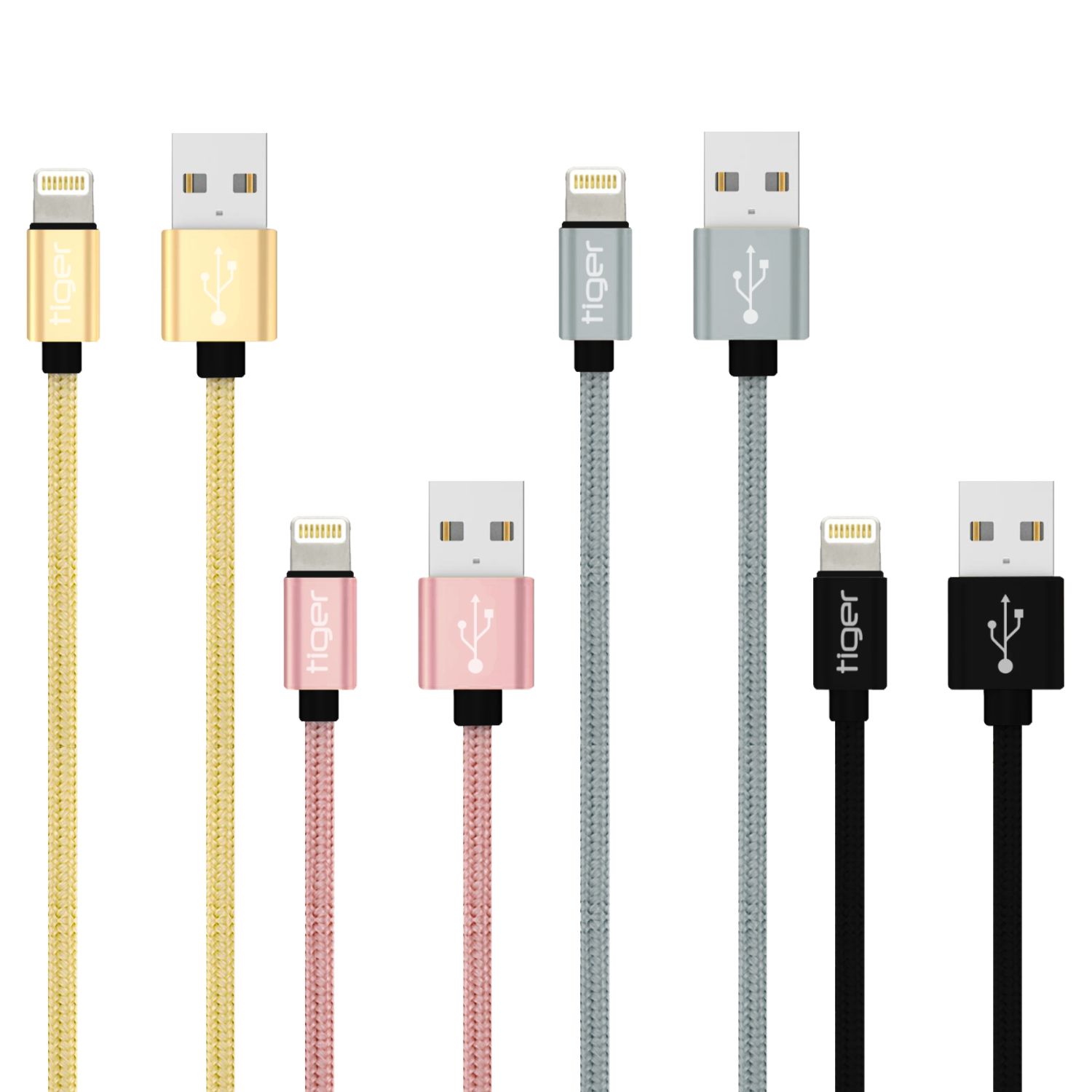 Tiger Lightning 3.0A 1mt Örgü-Halat Hızlı Şarj USB Kablo TUC-A86