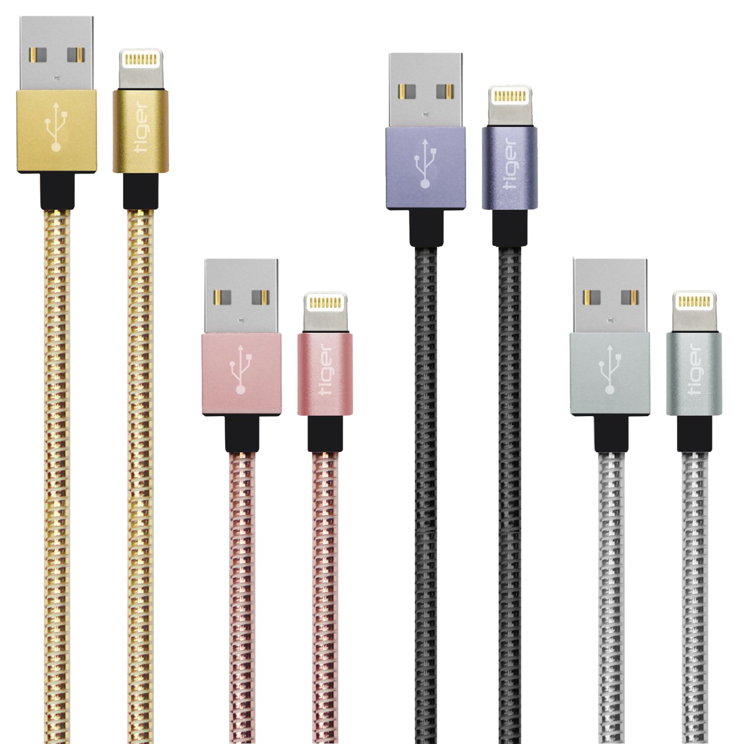 Tiger Lightning 3.0A 1mt Metal Hızlı Şarj USB Kablo TUC-A91