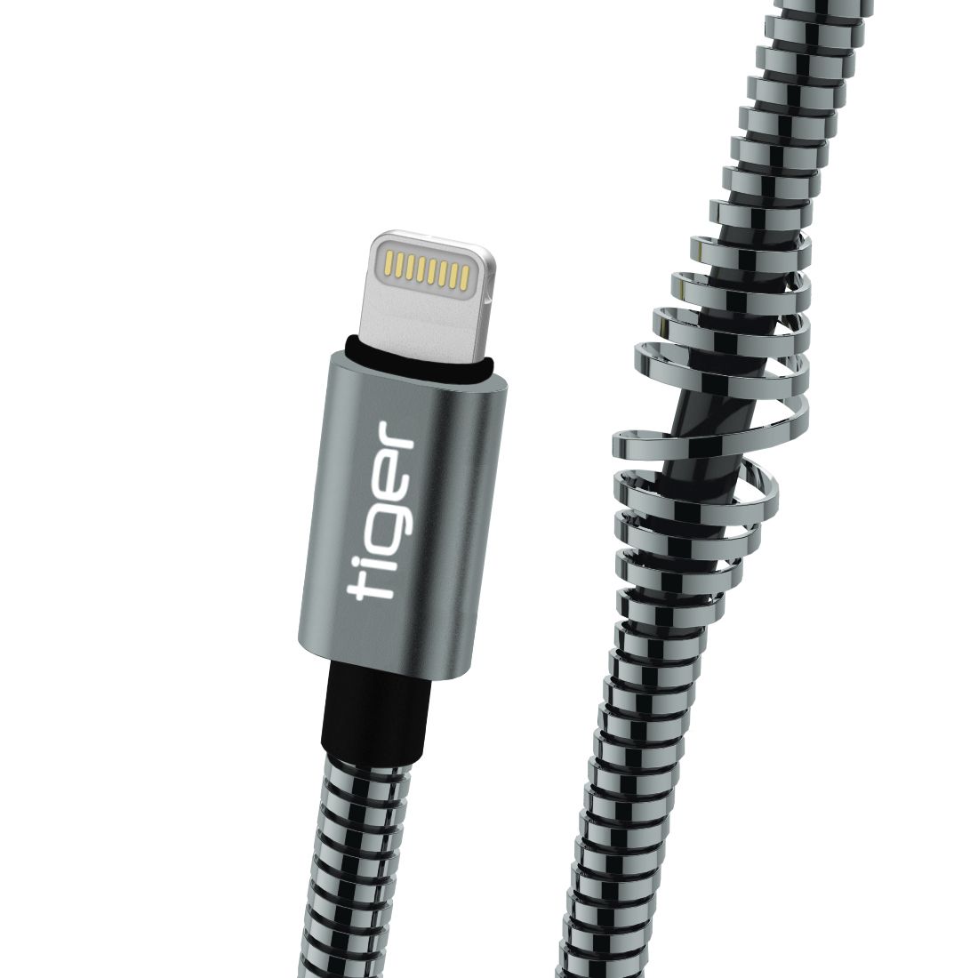 Tiger Lightning 3.0A 24cm Metal Hızlı Şarj USB Kablo TUC-A90