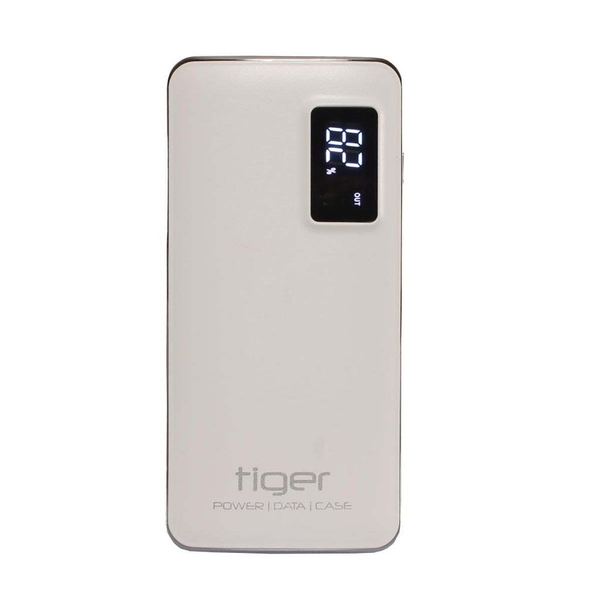 Tiger Powerbank Ekranlı Metal Kasa RW-P31D 12000 mAh Beyaz