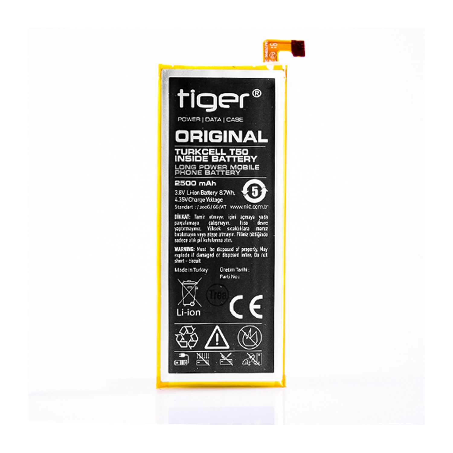 Tiger Turkcell T50 Batarya 2500 mAh (Dahili Bat.)