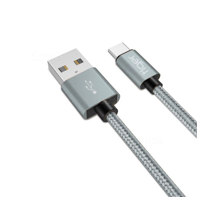 Tiger Type-C 3.0A 1mt Örgü-Halat Hızlı Şarj USB Kablo TUC-A86