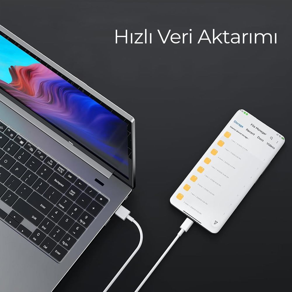 Xiaomi 67W Turbo Hızlı Saniye Destekli 6A Type-C Şarj Kablosu 10Ad.