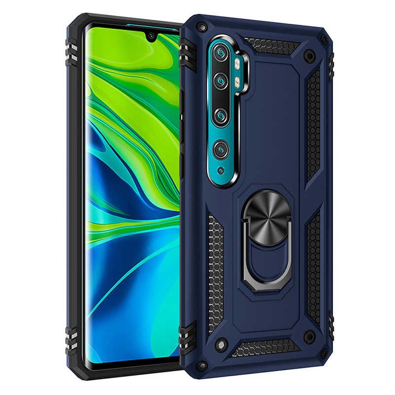 Xiaomi Mi Note 10 Kılıf Panzer Ring Tam Koruma Arka Kapak