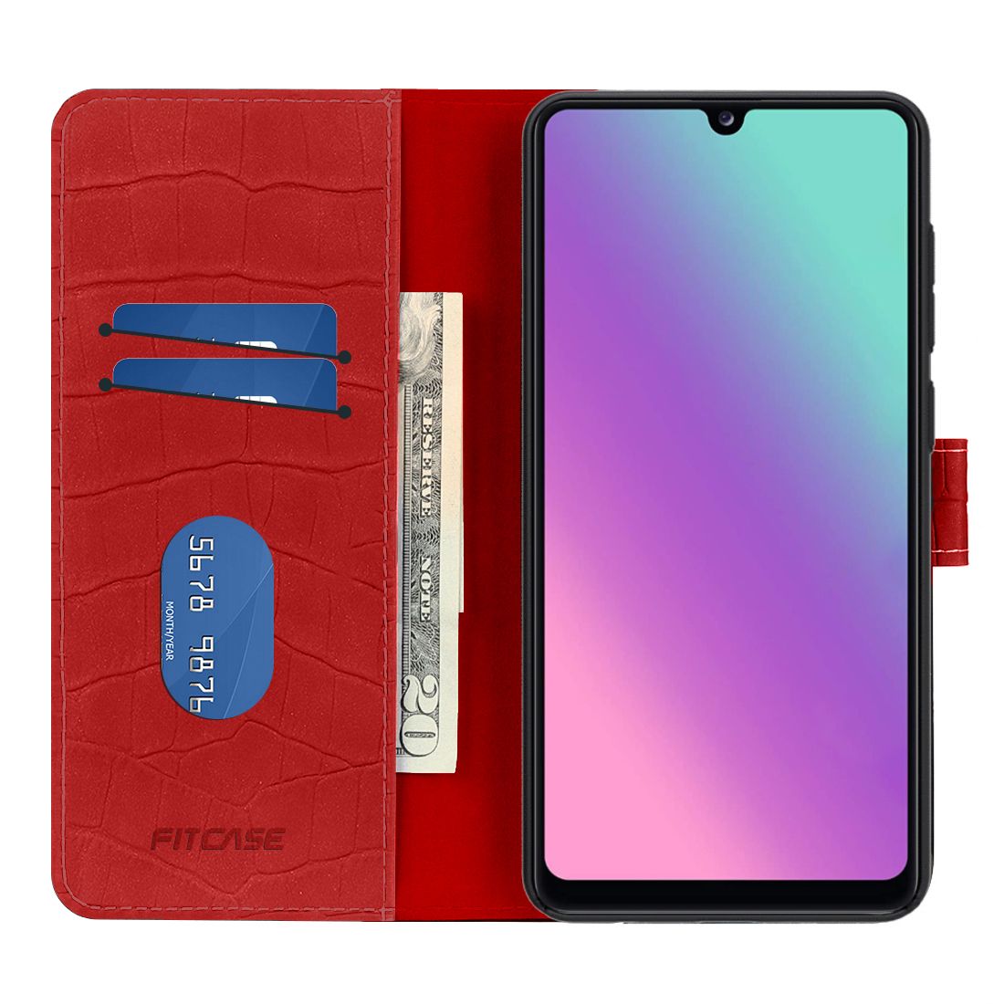 Xiaomi Redmi 9C Kılıf Kroko Desen Kapaklı Cüzdanlı