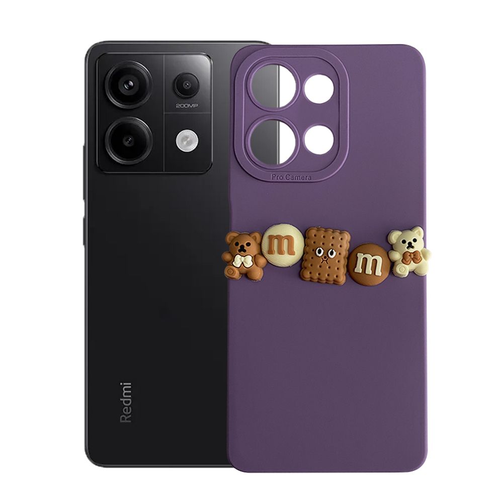 Xiaomi Redmi Note 13 Pro 5G Kılıf 3D M Bear Kamera Korumalı Silikon Kapak