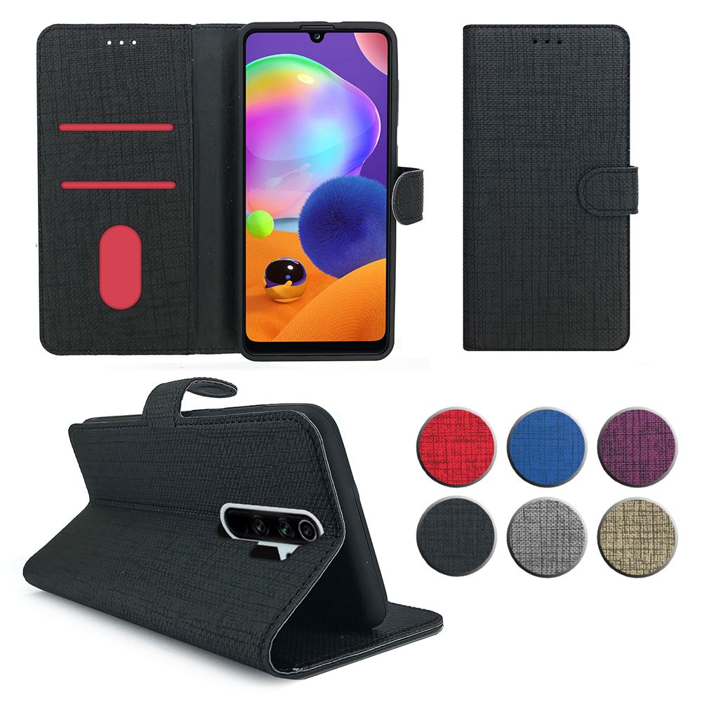 Xiaomi Redmi Note 8 PRO Kılıf FitCase Fabric Kapaklı Cüzdanlı